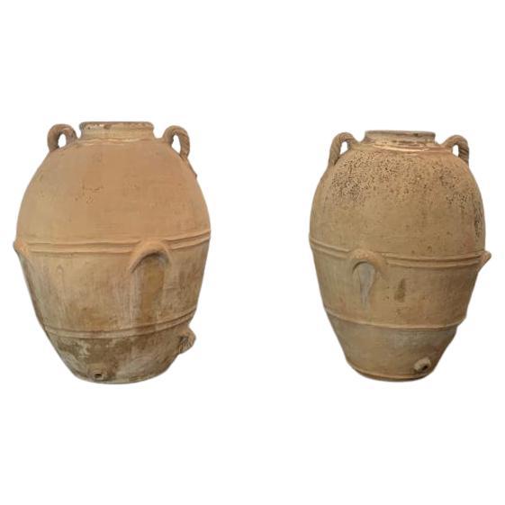 19th Century Terracotta Jars, Set of 2 For Sale