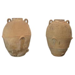 Pots en terre cuite du 19e siècle, ensemble de 2 pots