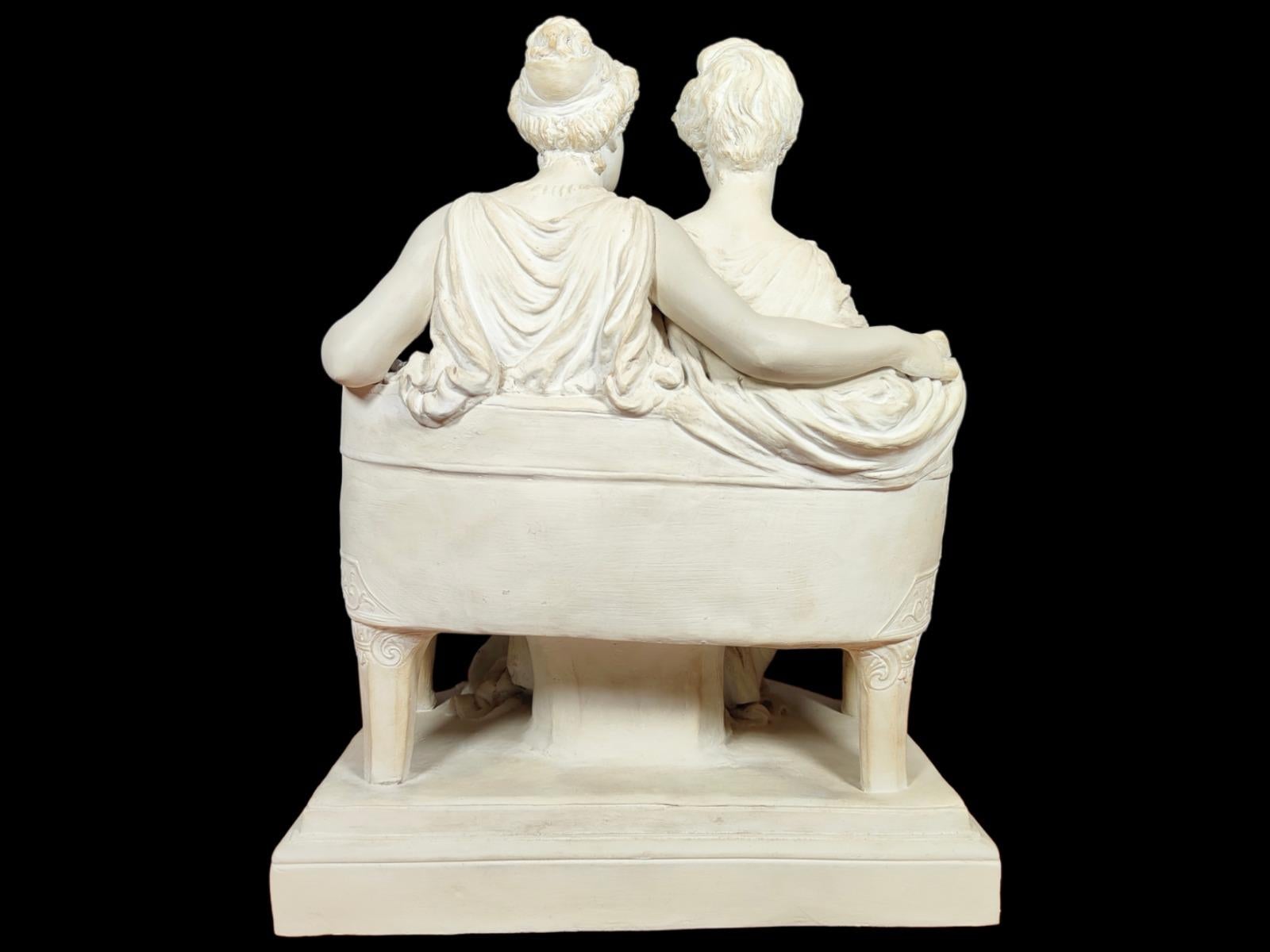 19th Century Terracotta of Greek Ladies Ed Lanteri Sculpture For Sale 8
