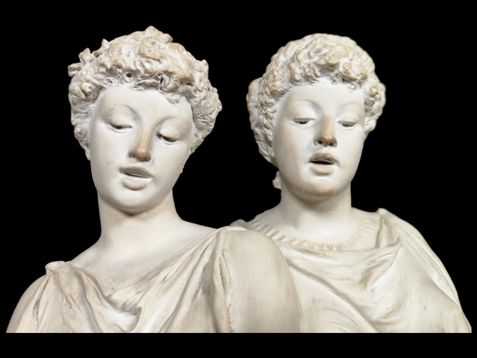 19th Century Terracotta of Greek Ladies Ed Lanteri Sculpture For Sale 1