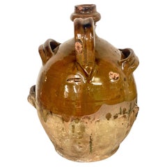 Antique 19th Century Terracotta Olive Oil Jar with Four Handles