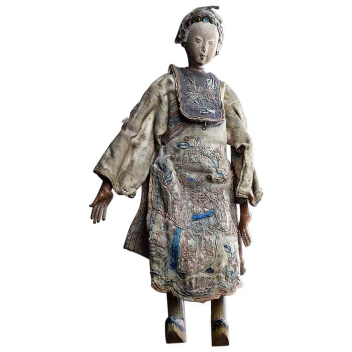 Orac Puppet 19th Century Terracotta Orpah Puppet at 1stDibs