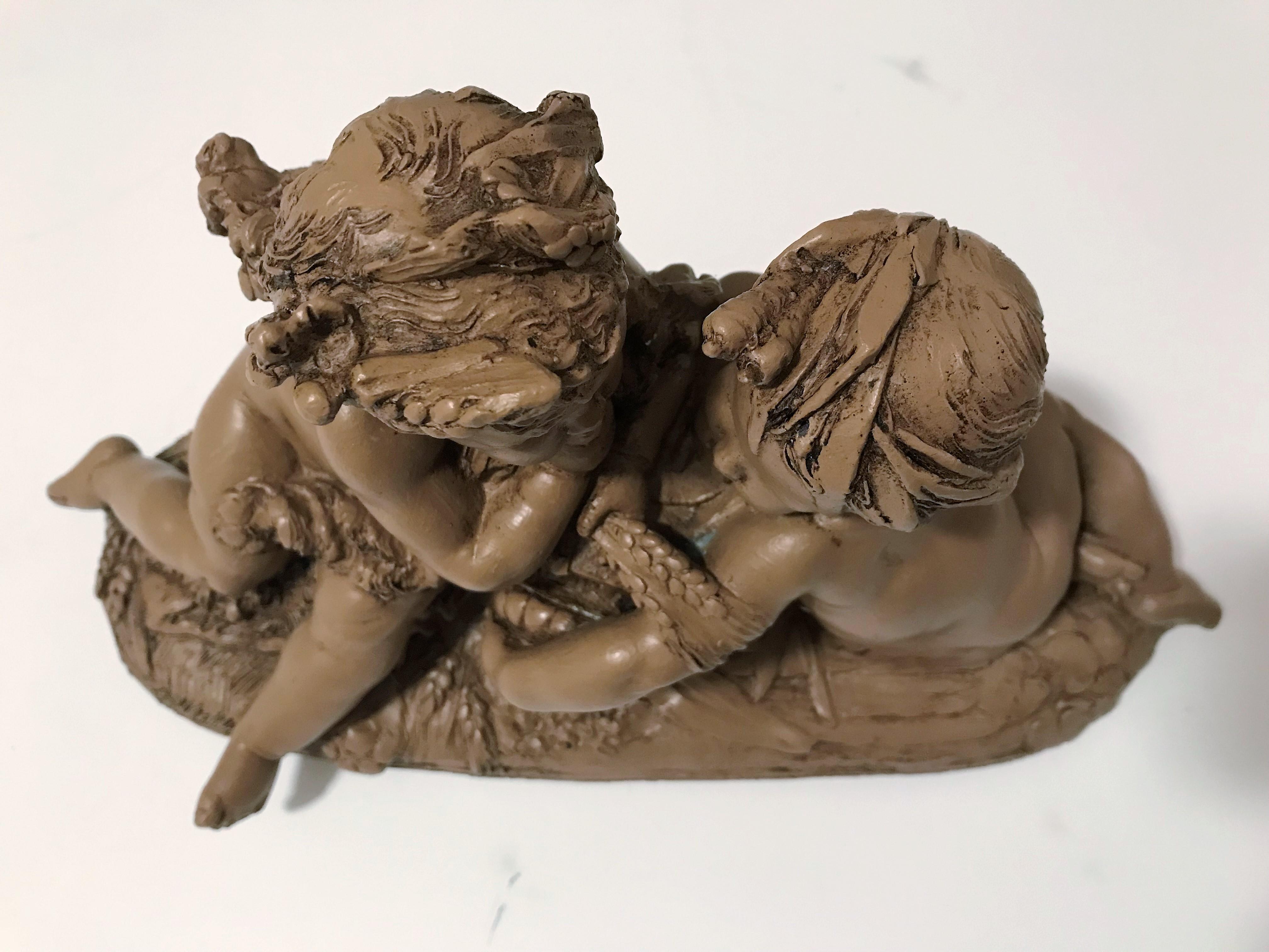 French 19th Century Terracotta Putti Sculpture, Albert-Ernest Carrier-Belleuse, France For Sale