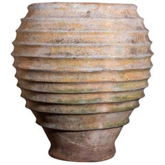 19th Century Terracotta Ribbed Olive Jars