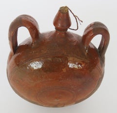 19th Century Terracotta Round Water Pitcher