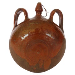 19th Century Terracotta Round Water Pitcher