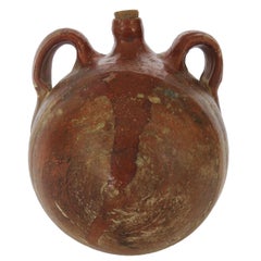 Antique 19th Century Terracotta Round Water Pitcher