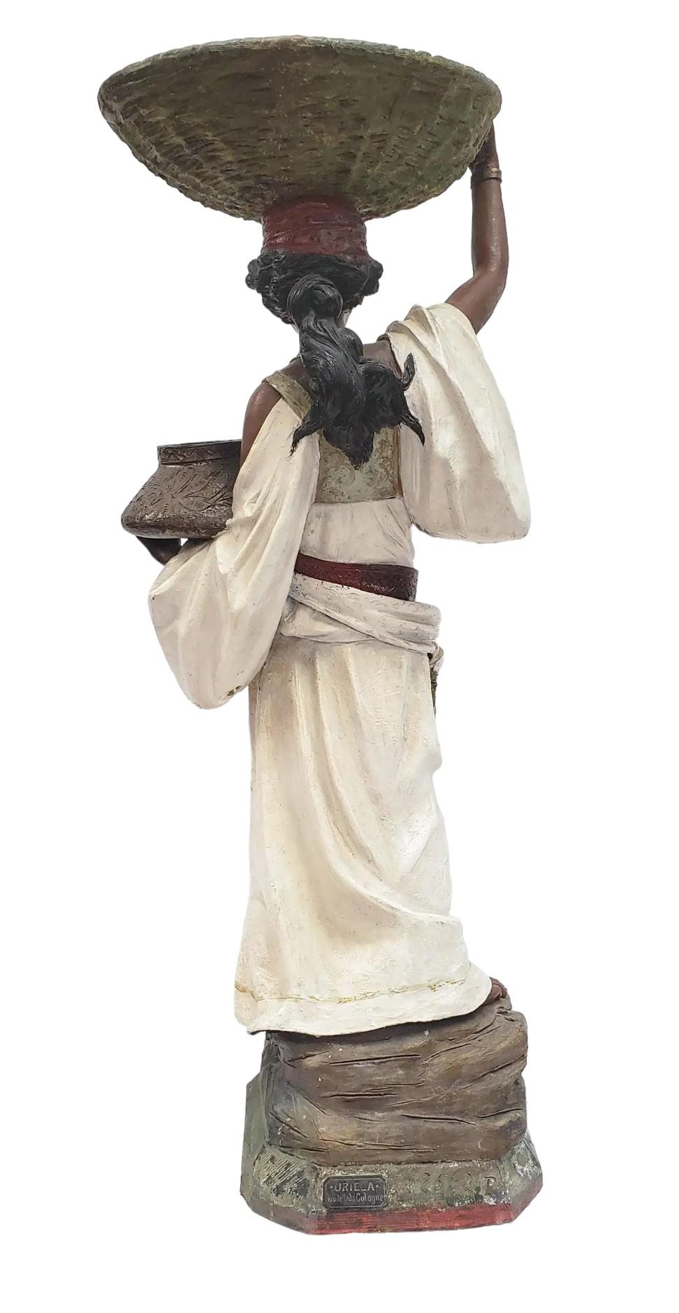 19th Century Terracotta Uriela Statue, Titled 