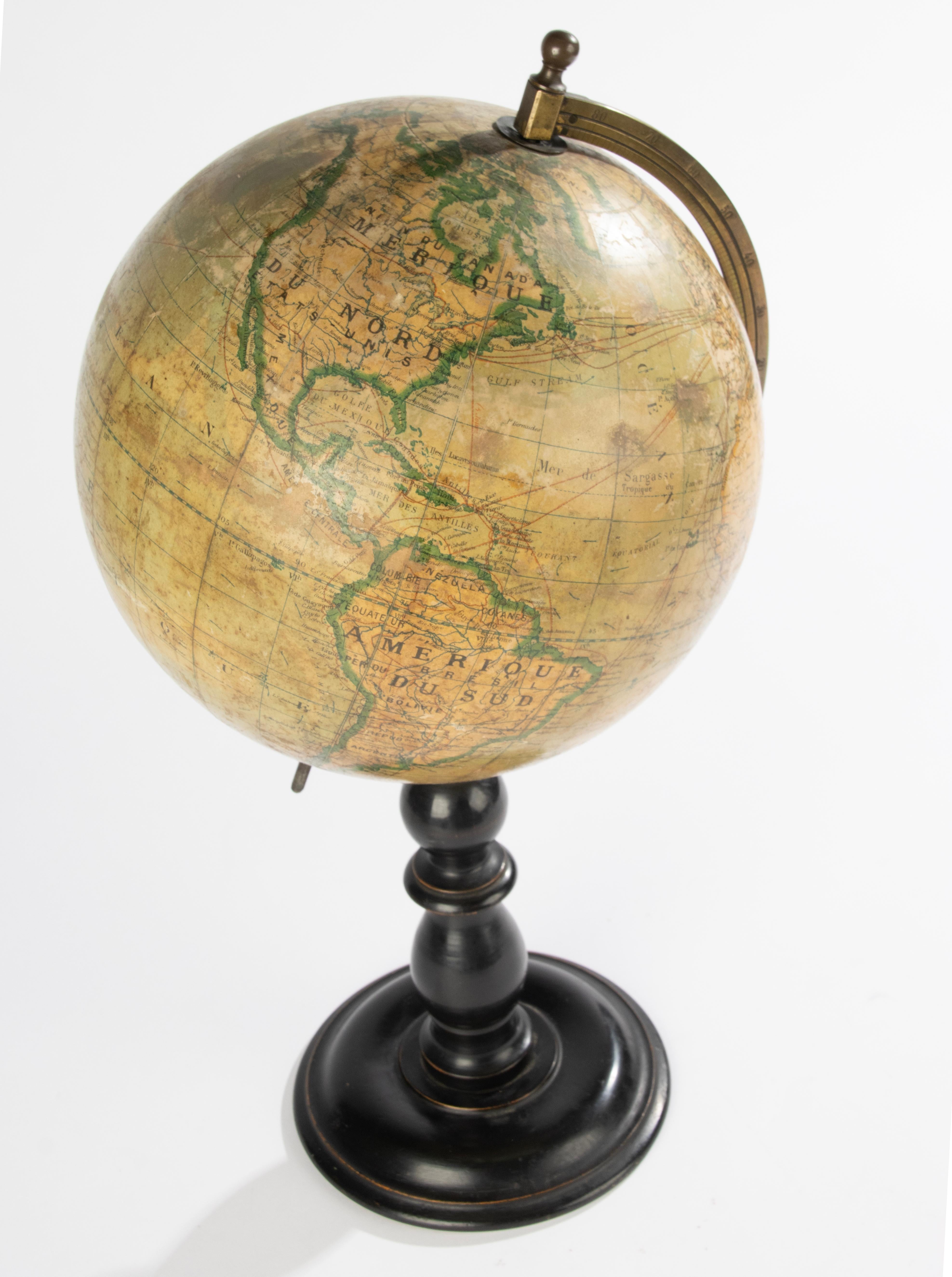 Terrestrial Globe des 19. Jahrhunderts – von Ikelmer Paris im Angebot 2