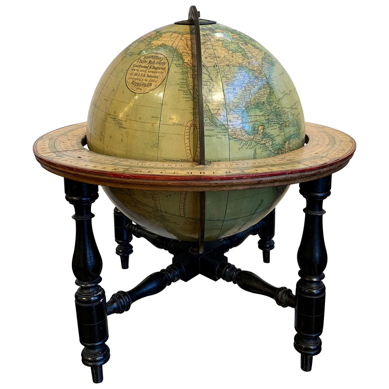 19th Century Terrestrial Globe For Sale