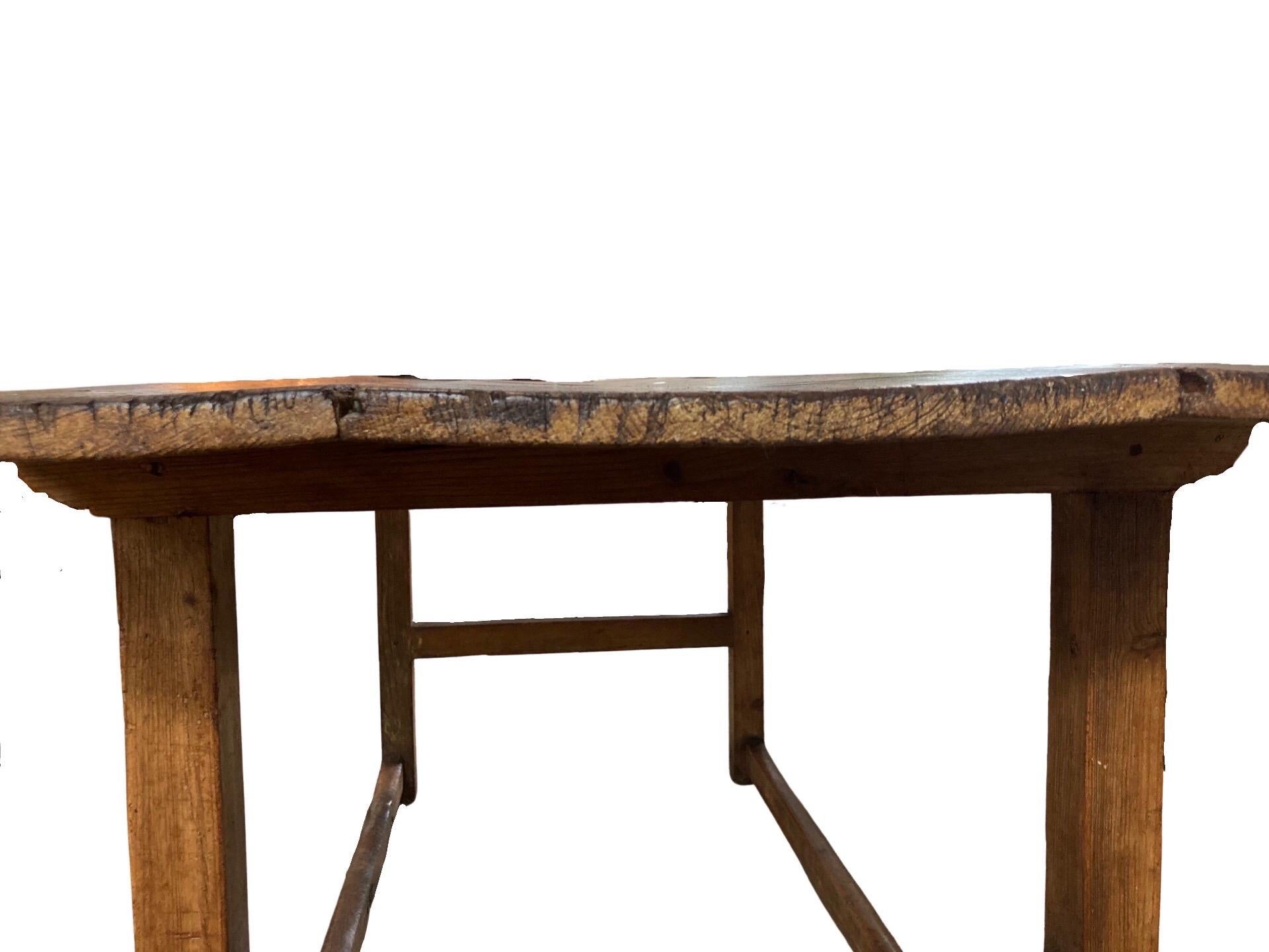 Texas Spanish colonial table built in the late 1800s using long leaf pine. If you are looking for a piece of American history this is the table for you. We find ourselves lucky for finding this beauty because the heat of South Texas can be brutal on