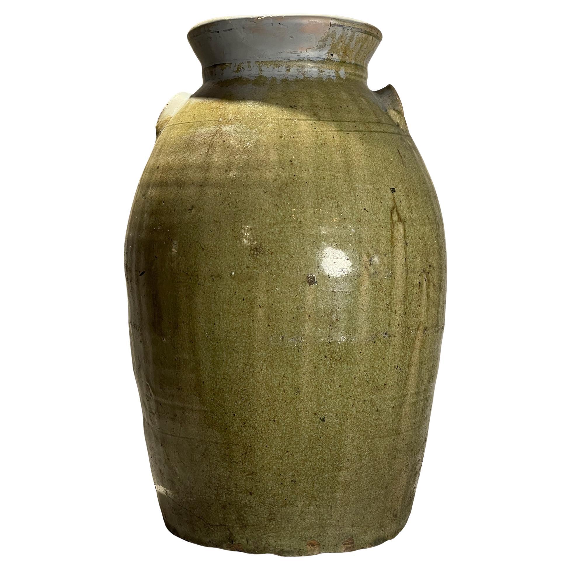 Vaso in gres del Texas del XIX secolo con smalto alcalino Oliver in vendita