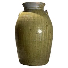 Vaso in gres del Texas del XIX secolo con smalto alcalino Oliver