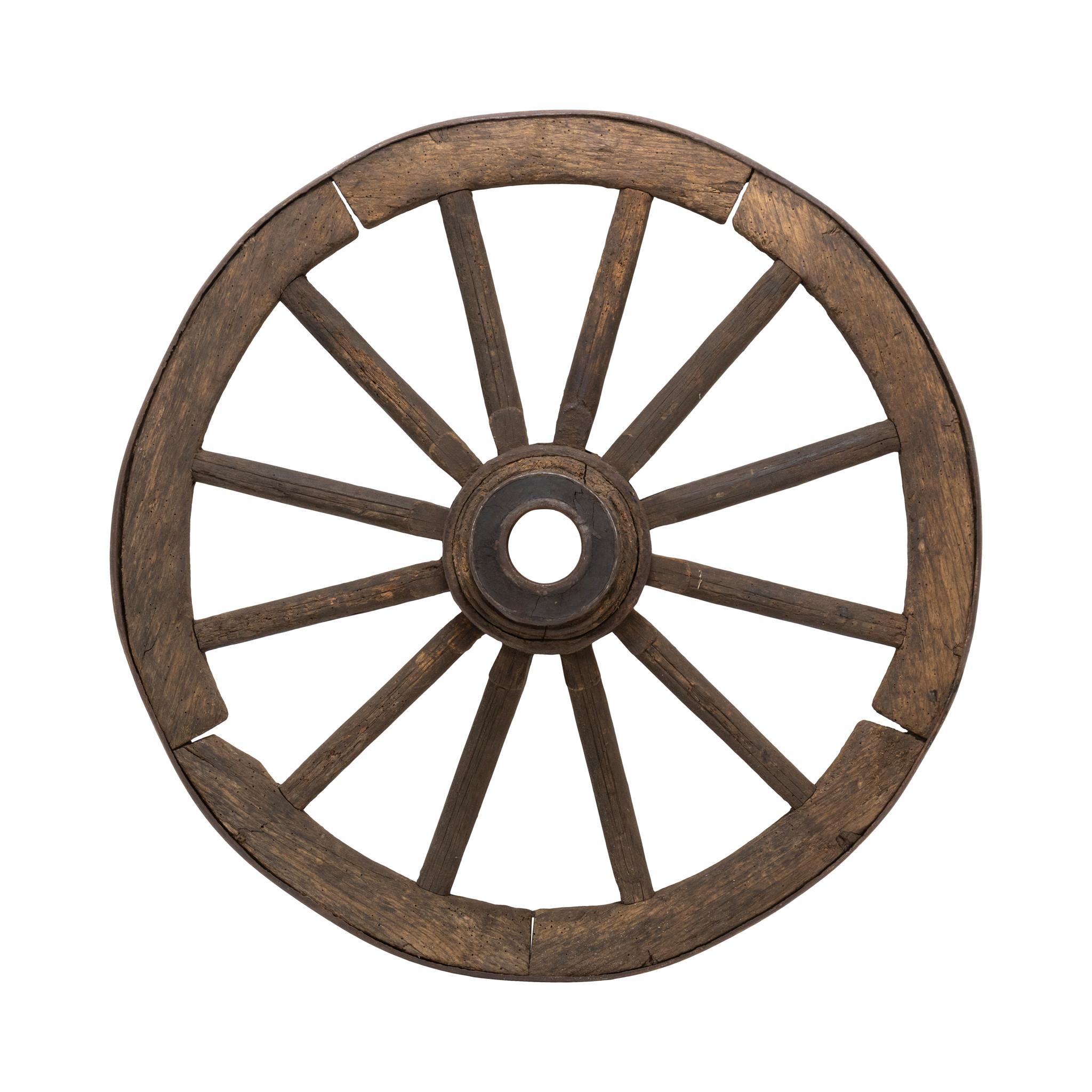 Rueda de carreta tejana del siglo XIX en Bueno estado para la venta en Coeur d'Alene, ID