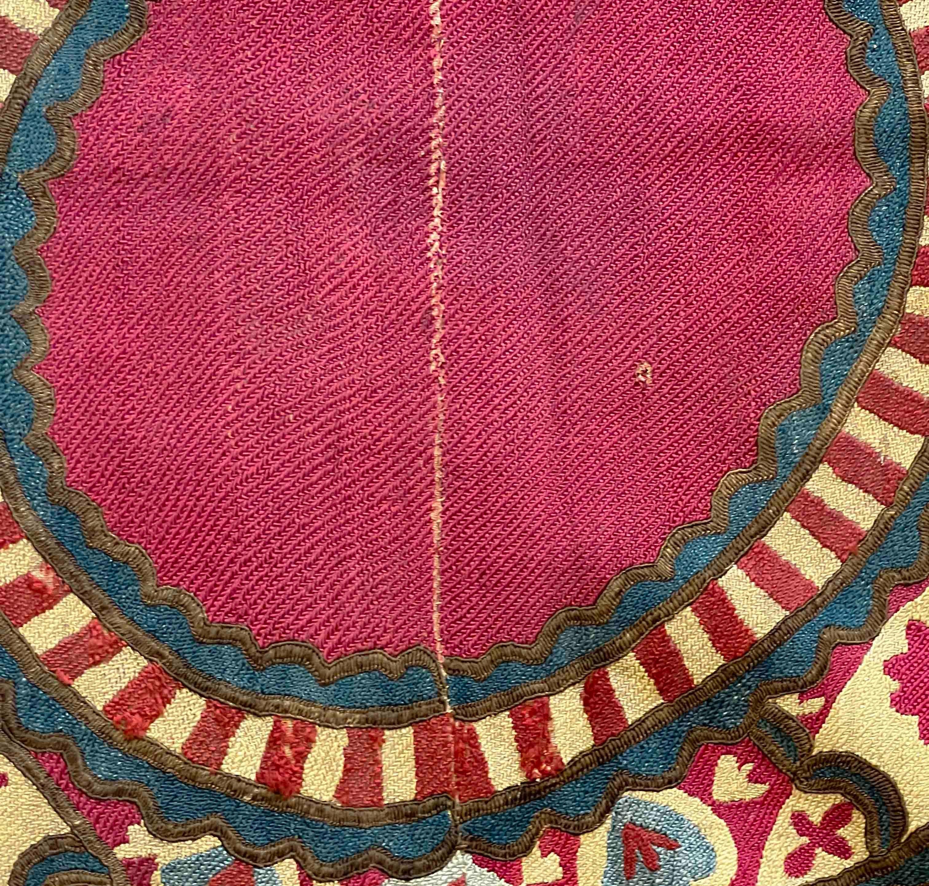 Wool  19th Century Textile Uzbekistan 'Tashkent' - N° 719 For Sale