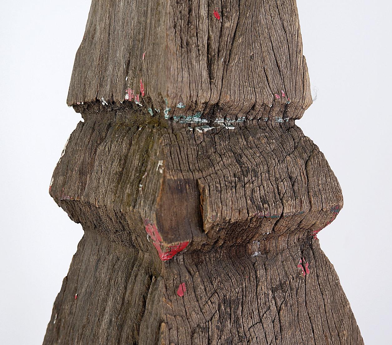 19th Century Thai Carved Wooden Stupa For Sale 3