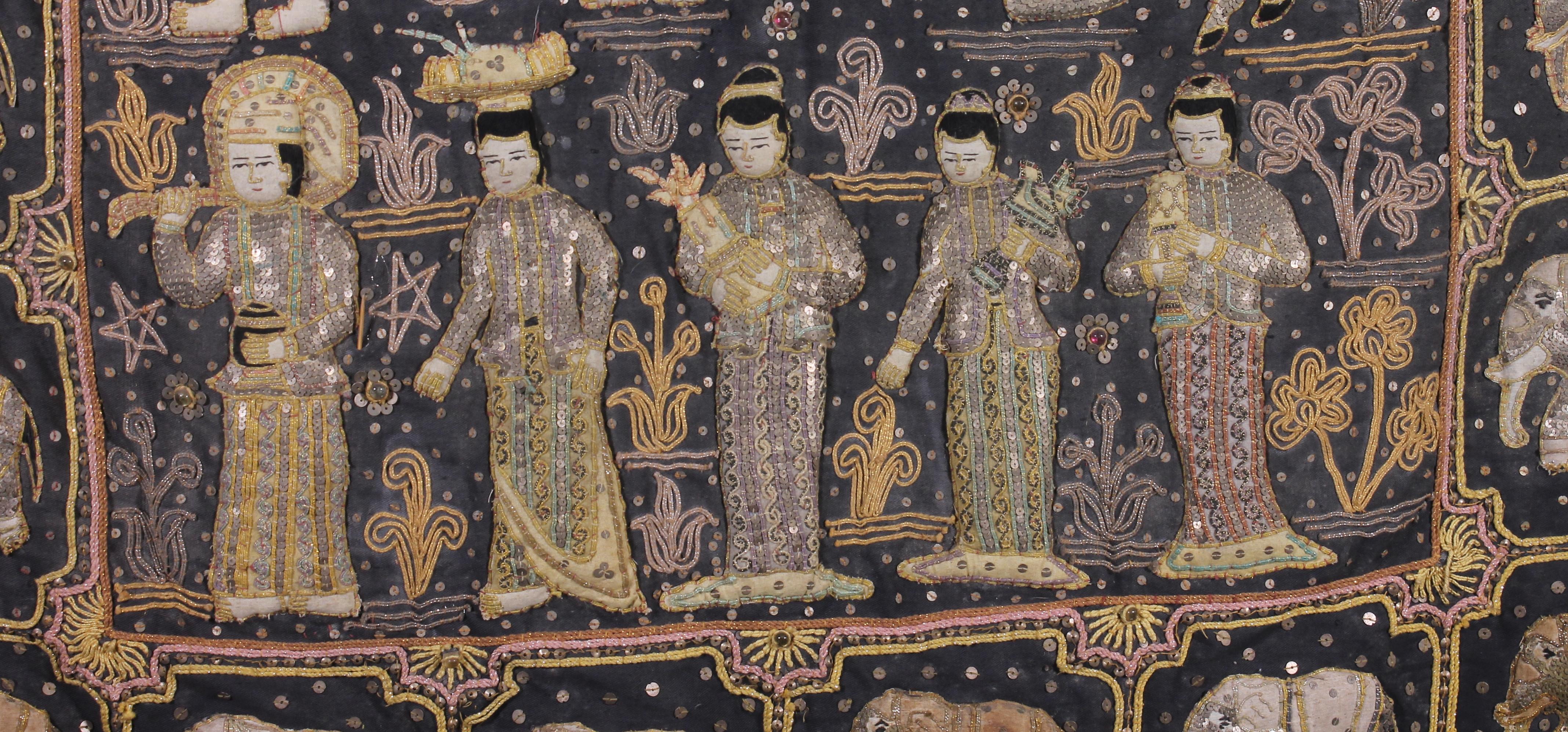 19th Century Thai Embroidery In Good Condition In Brussels, Brussels