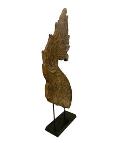 19th Century Thai Naga Temple Finial on Stand