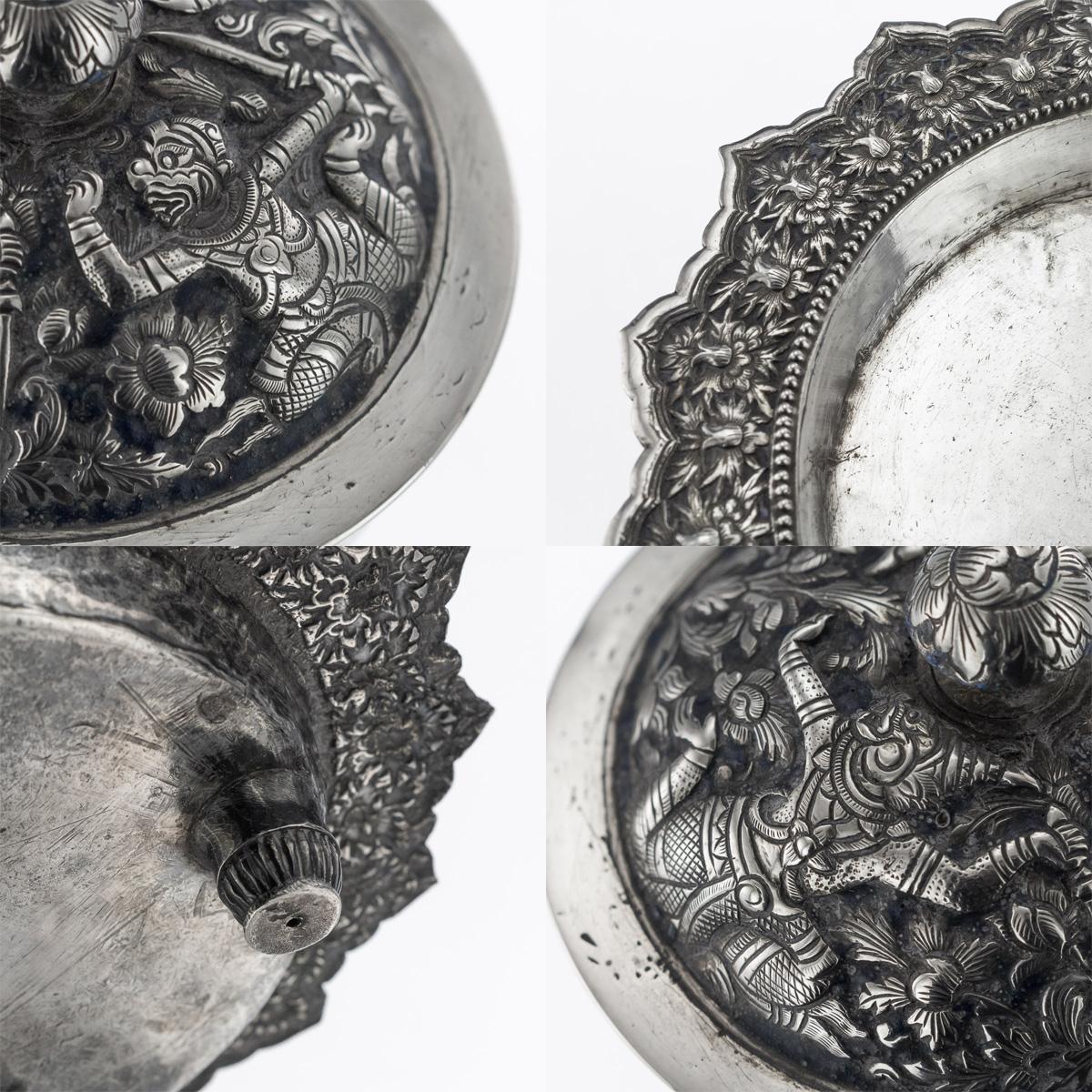 19th Century Thai Royal Silver and Enamel Water-Pot, Tan Yue He, circa 1880 4