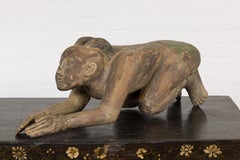 19th Century Thai Sculpture of a Male Figure in Reverential Praying Pose