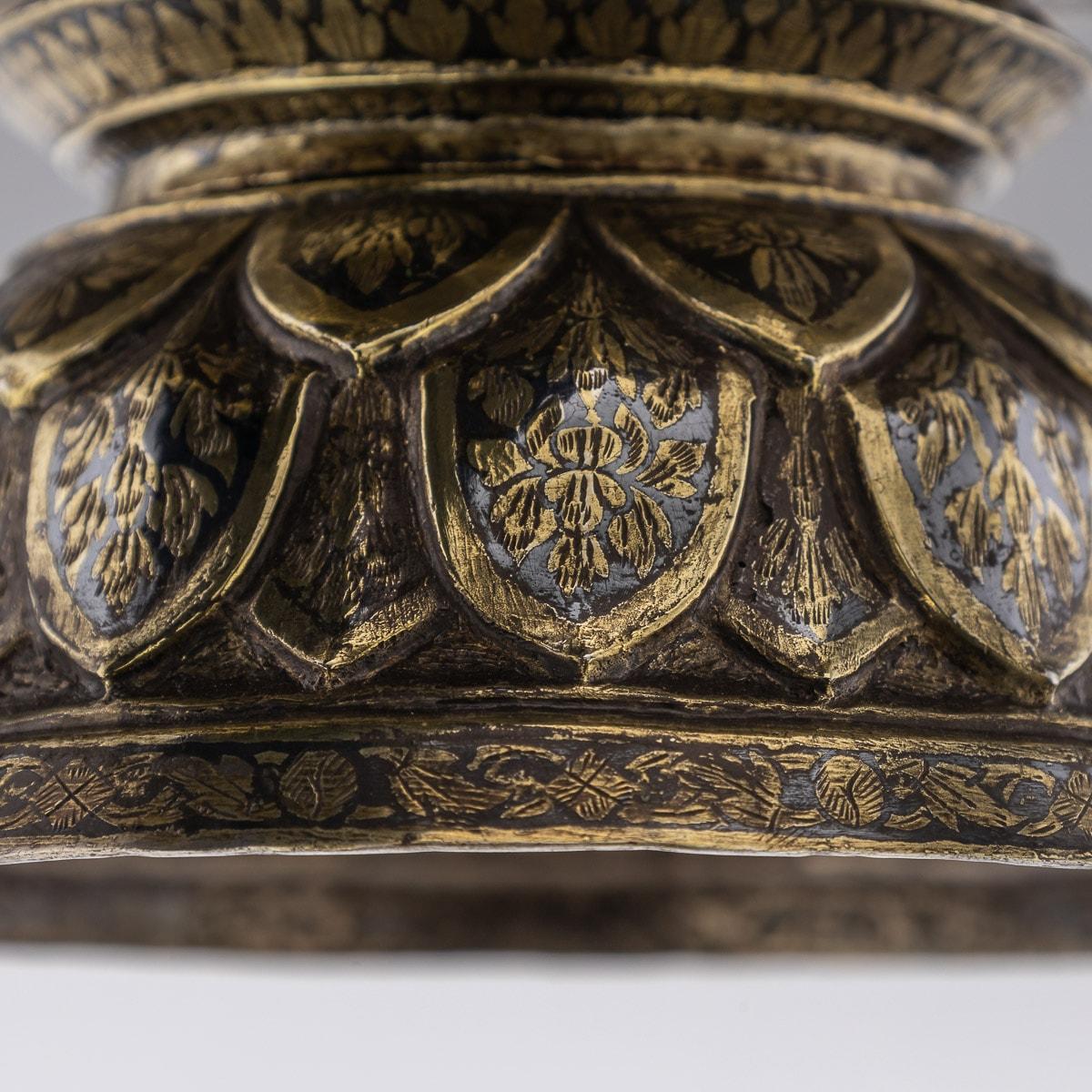 19th Century Thai Solid Silver-Gilt Niello Enamel Bowl, Siam, c.1800 For Sale 13