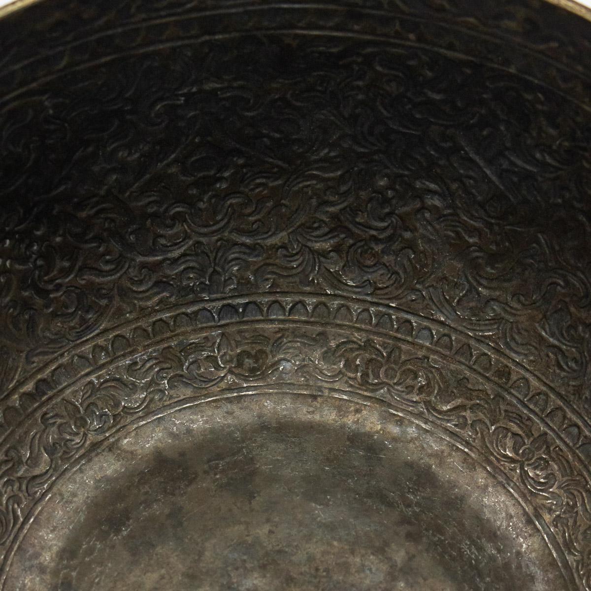 19th Century Thailand Solid Silver Gilt & Niello Enamel Betel Bowls, Siam, c1860 6