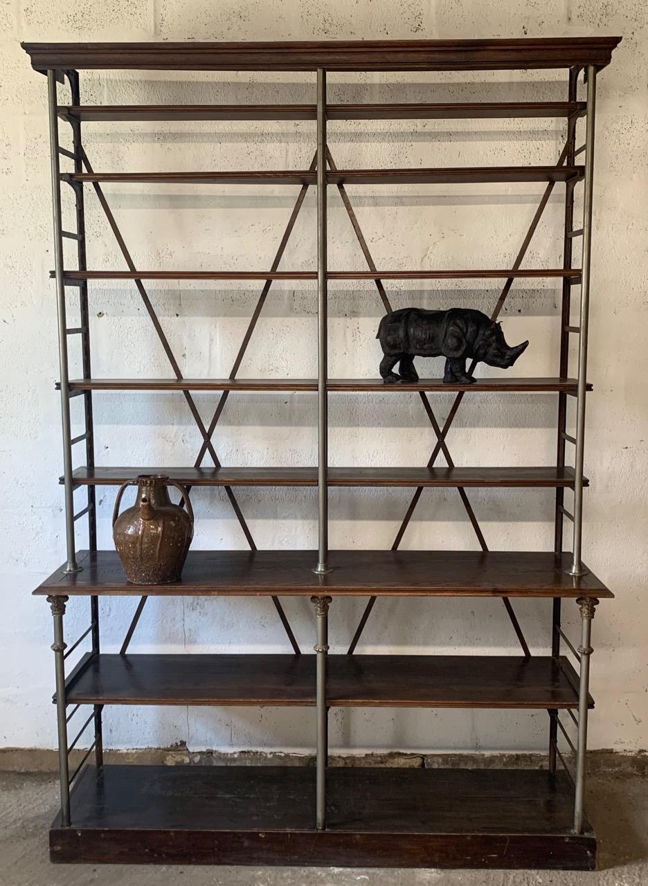 Hand-Crafted 19th Century Theodore Scherf Shelving Unit For Sale