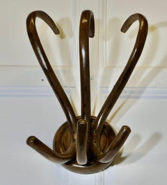 19th Century Thonet Bent Wood Wall Hanging Coat Rack