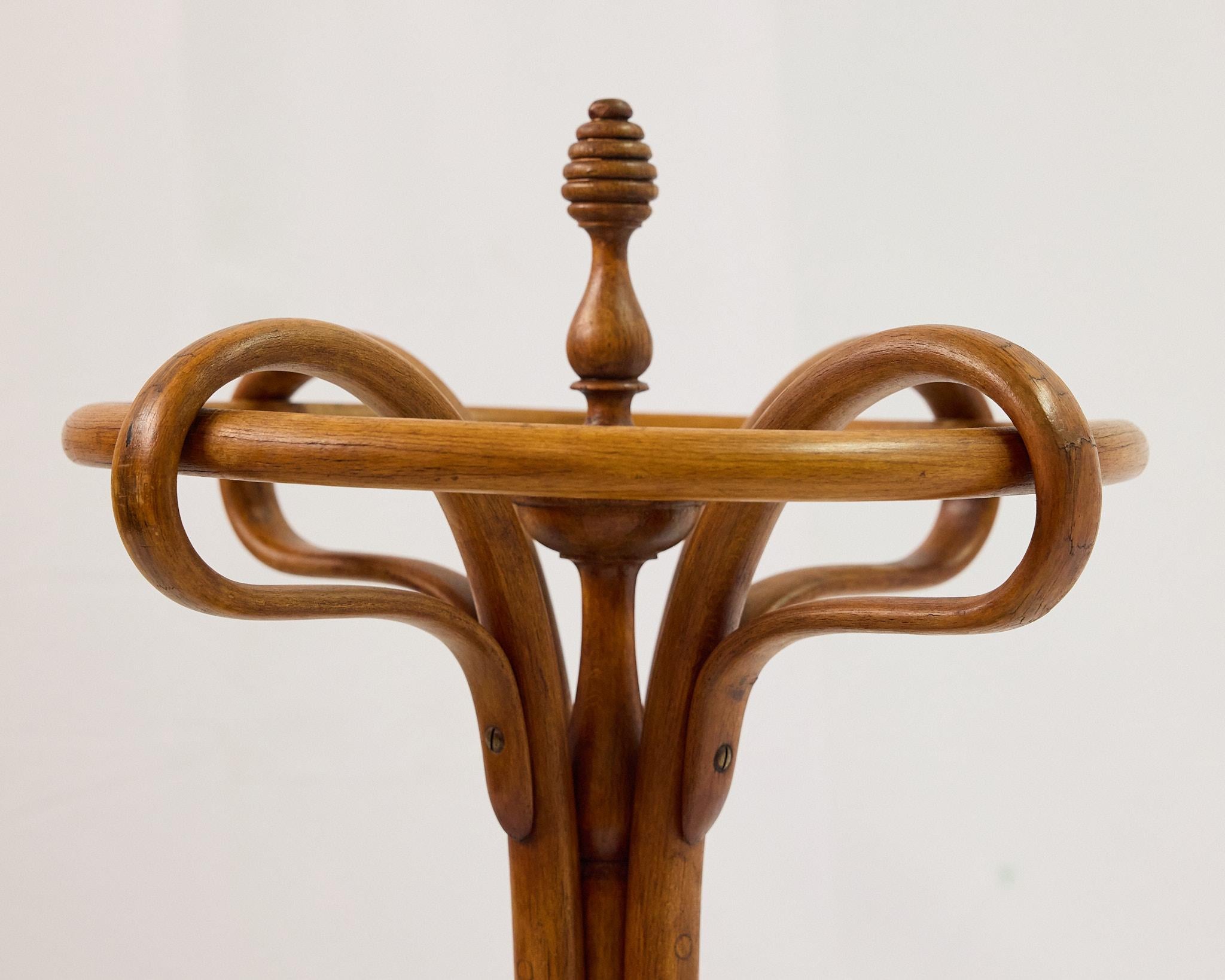Portaombrelli in legno curvato Thonet del XIX secolo, Vienna in vendita 7