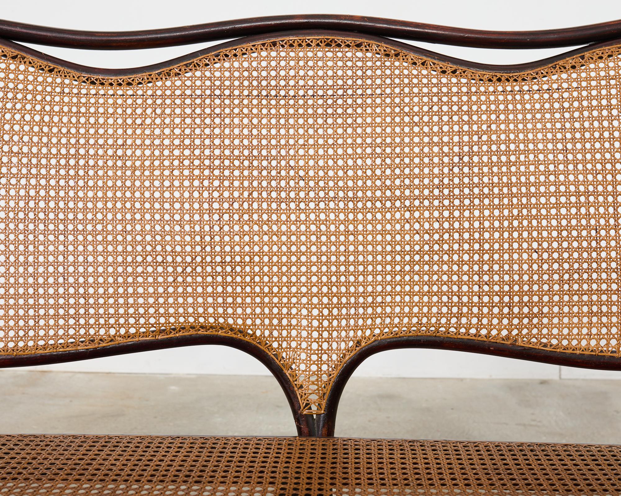 19th Century Thonet No. 5 Bentwood Cane Settee 4