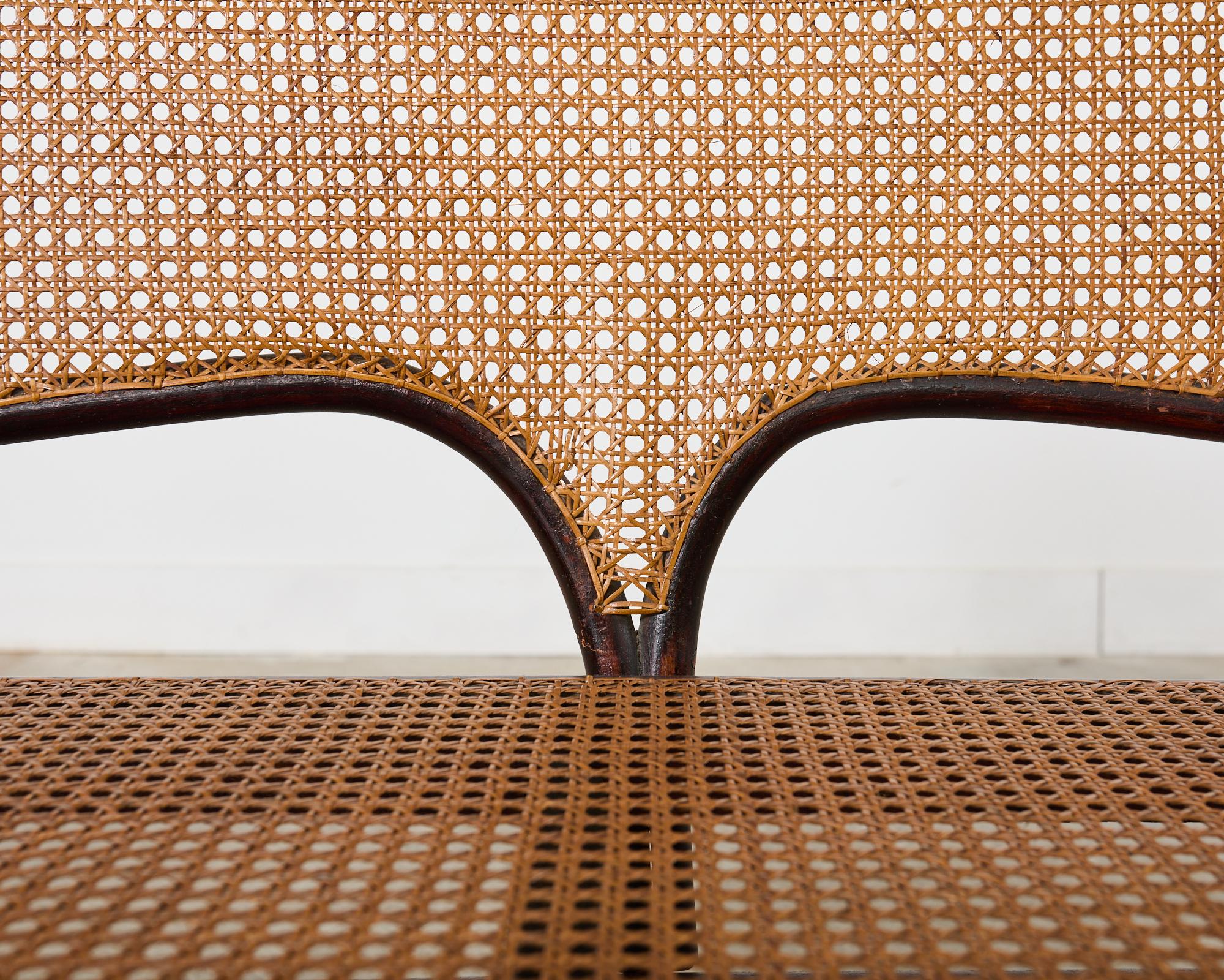 19th Century Thonet No. 5 Bentwood Cane Settee 7
