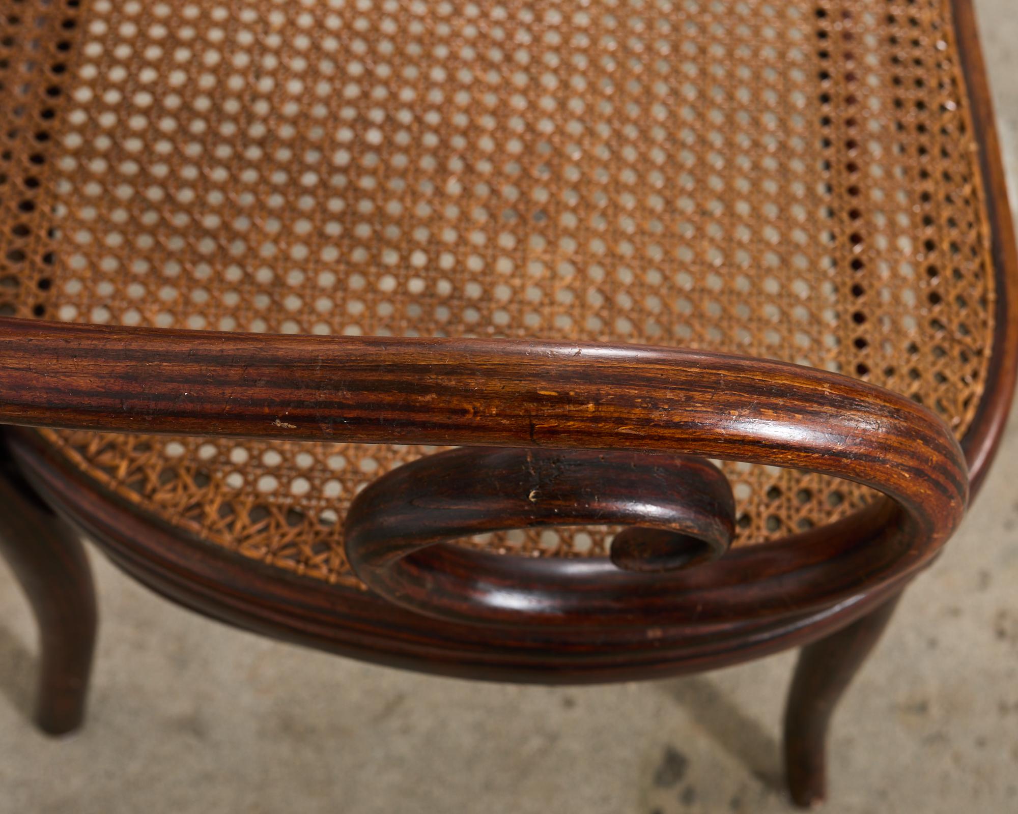19th Century Thonet No. 5 Bentwood Cane Settee 10