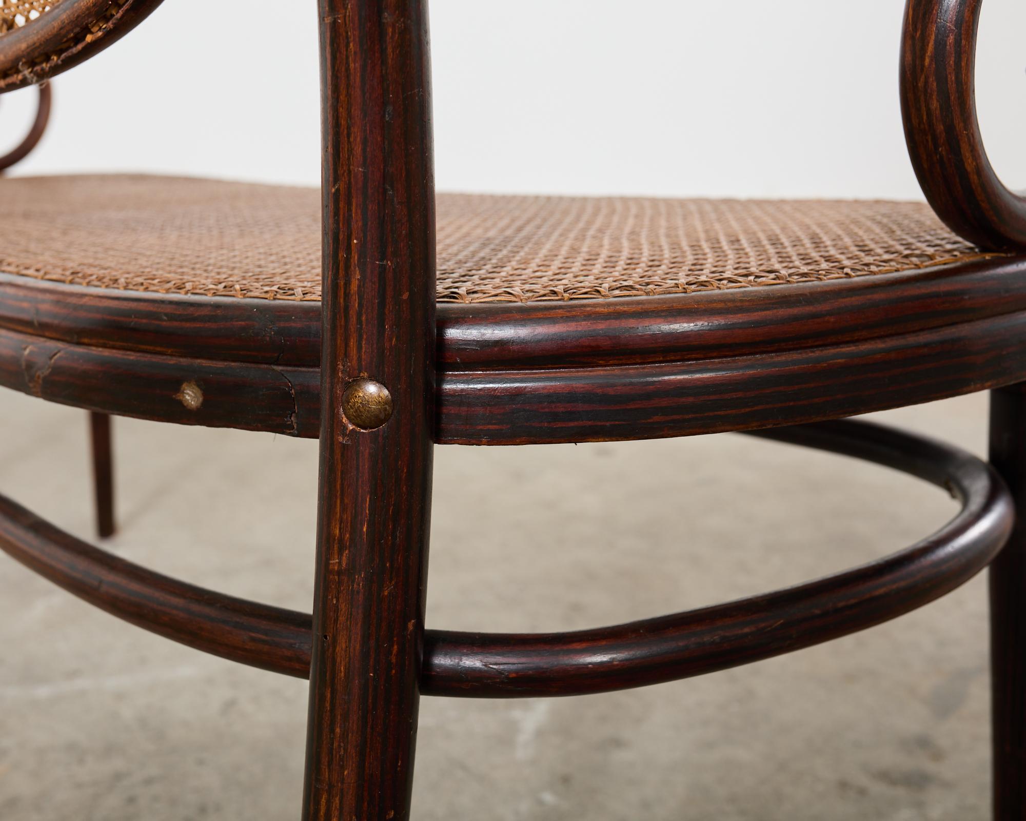 19th Century Thonet No. 5 Bentwood Cane Settee 12