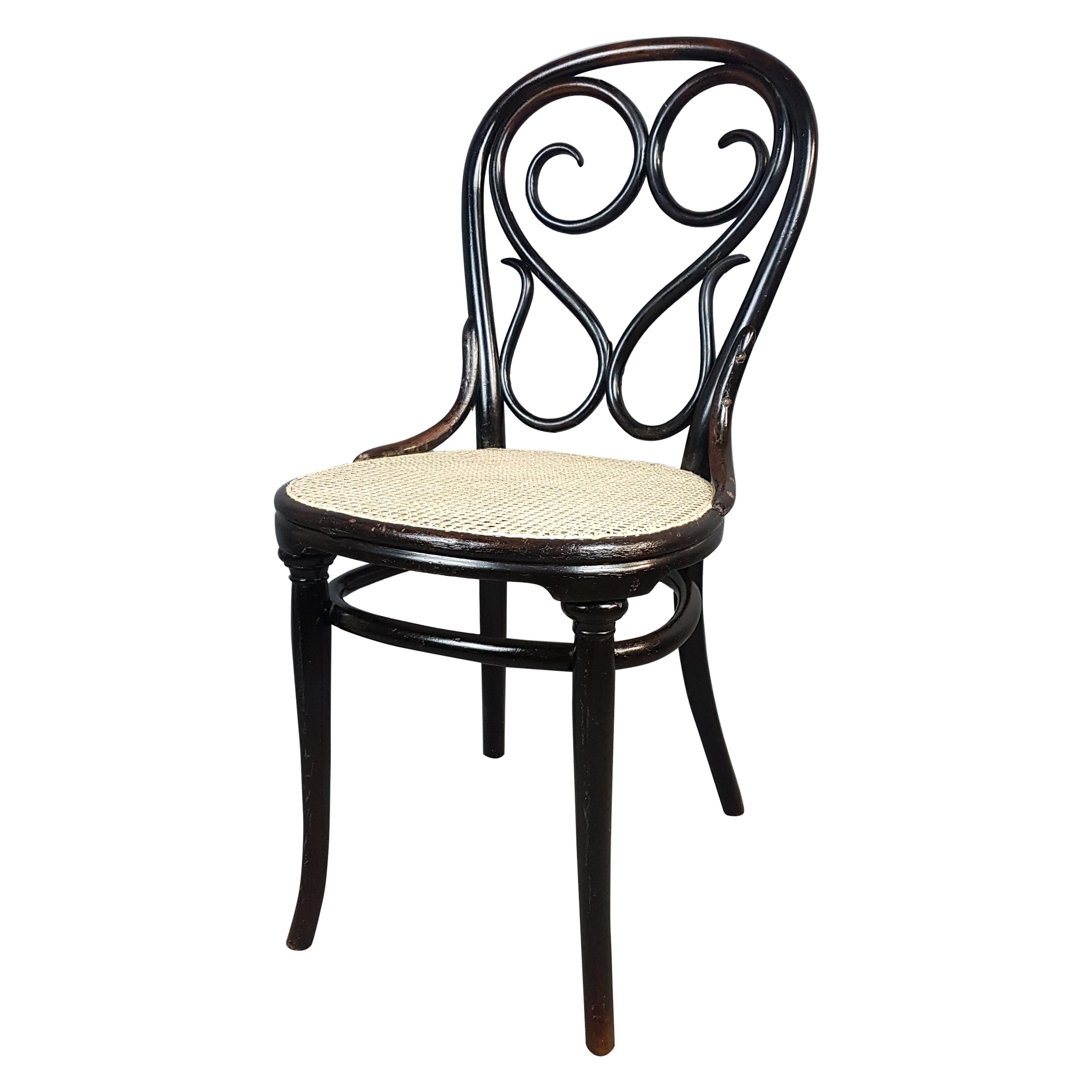 19th Century Thonet No.4 Austrian Bentwood Cafe Daum Chair For Sale