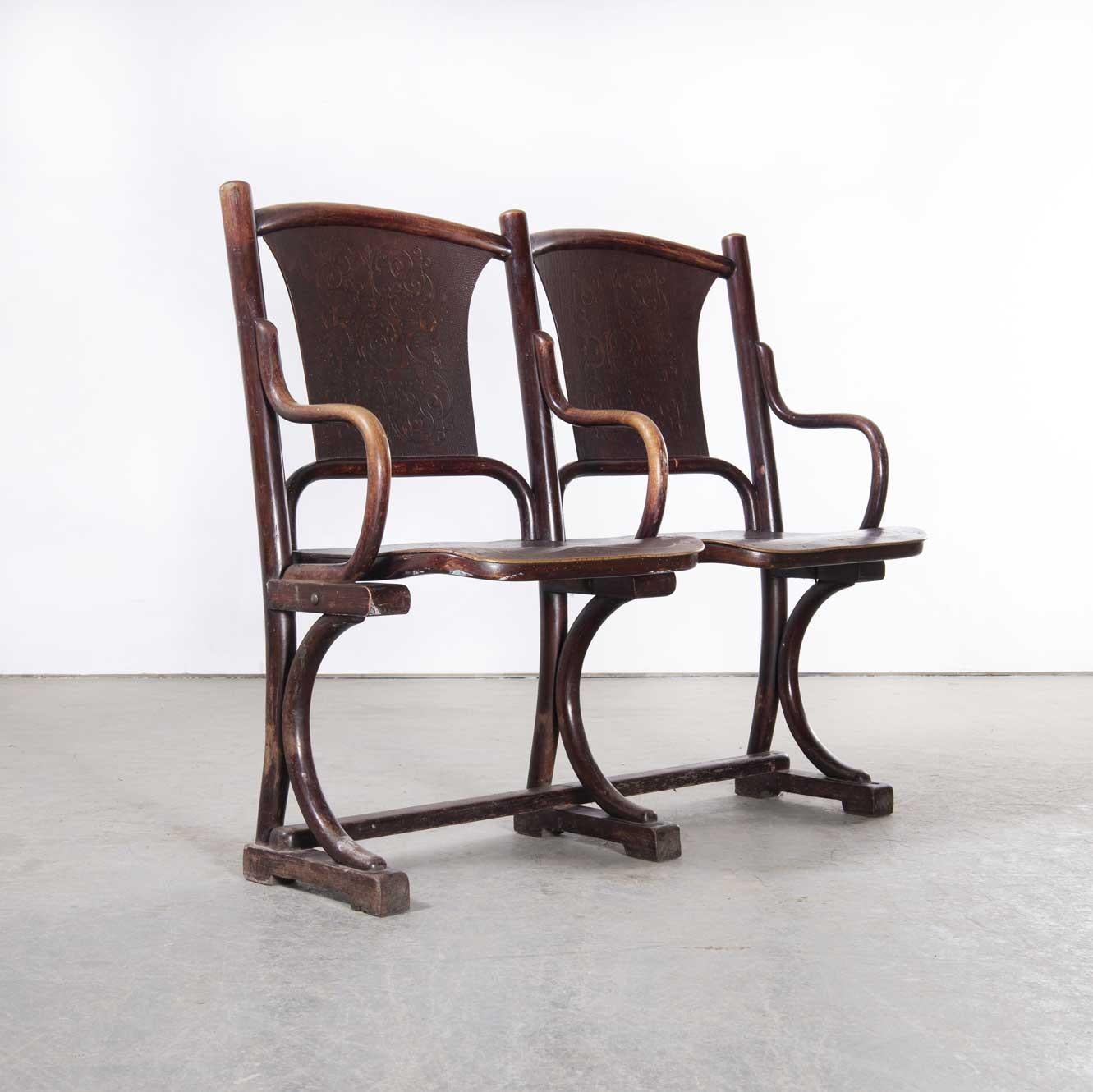 19th Century Thonet Original Theatre Seats (1717.1)
19th Century Thonet Original Theatre Seats. Founded in the early 19th Century by Michael Thonet, Thonet invented the process of steam bending wood under pressure and used this to design the