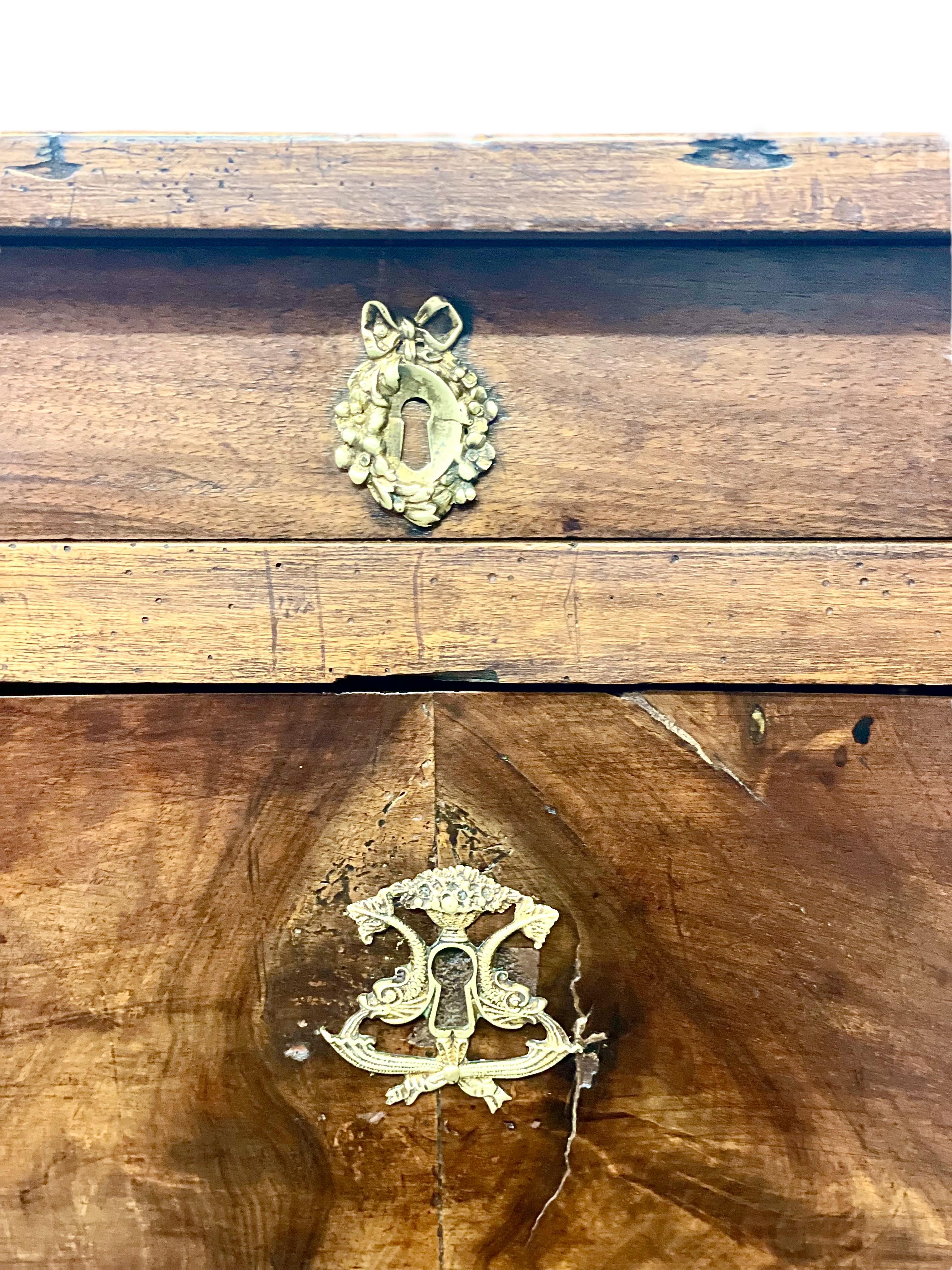 19th Century Three Drawer Commode with Bronze 'Fist' Drawer Pulls For Sale 8