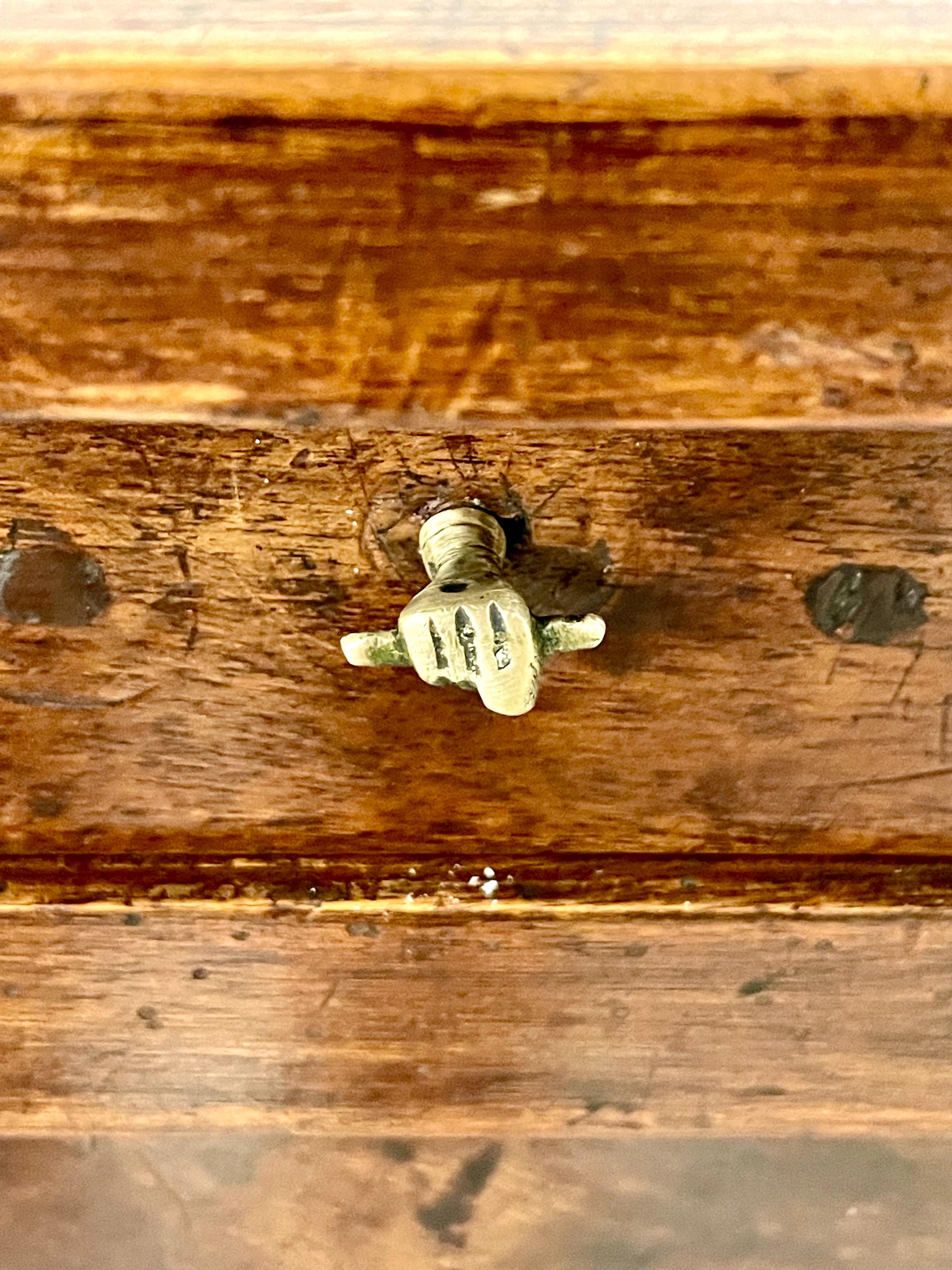 19th Century Three Drawer Commode with Bronze 'Fist' Drawer Pulls For Sale 2