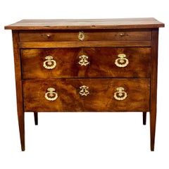 19th Century Three Drawer Commode with Bronze 'Fist' Drawer Pulls