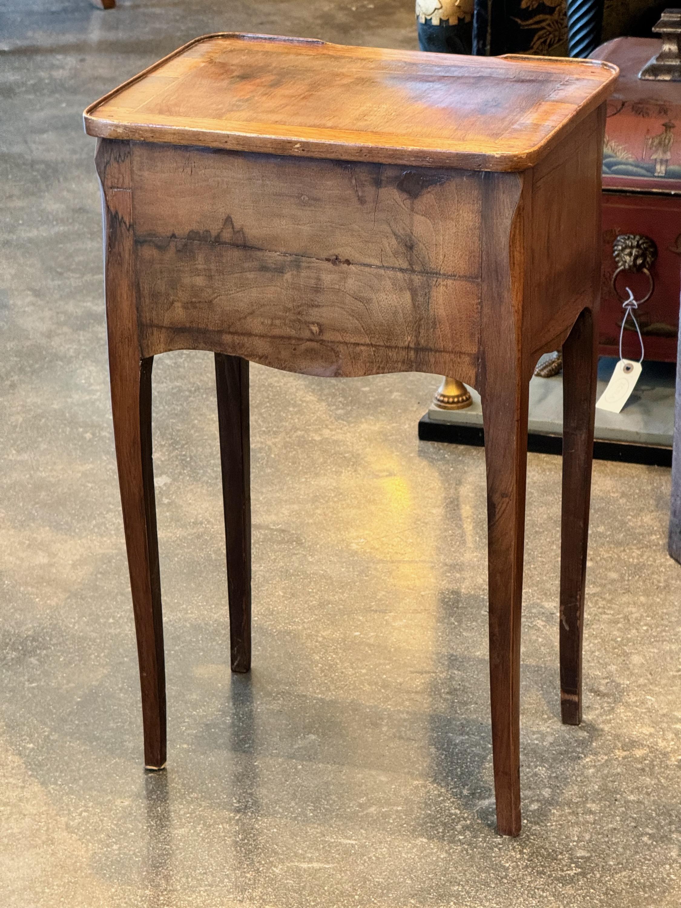 19th Century Three Drawer French Side Table For Sale 7
