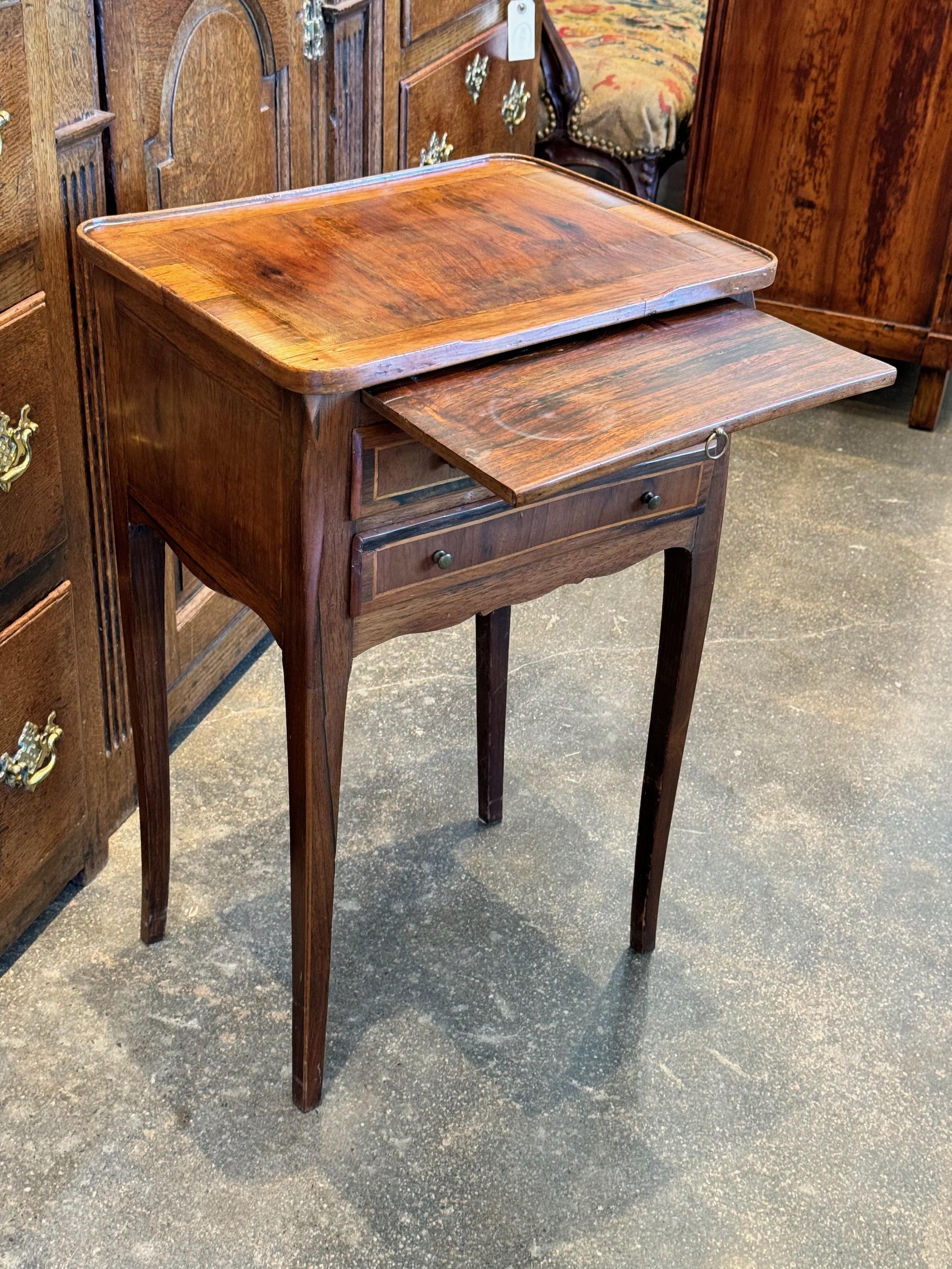 19th Century Three Drawer French Side Table For Sale 2