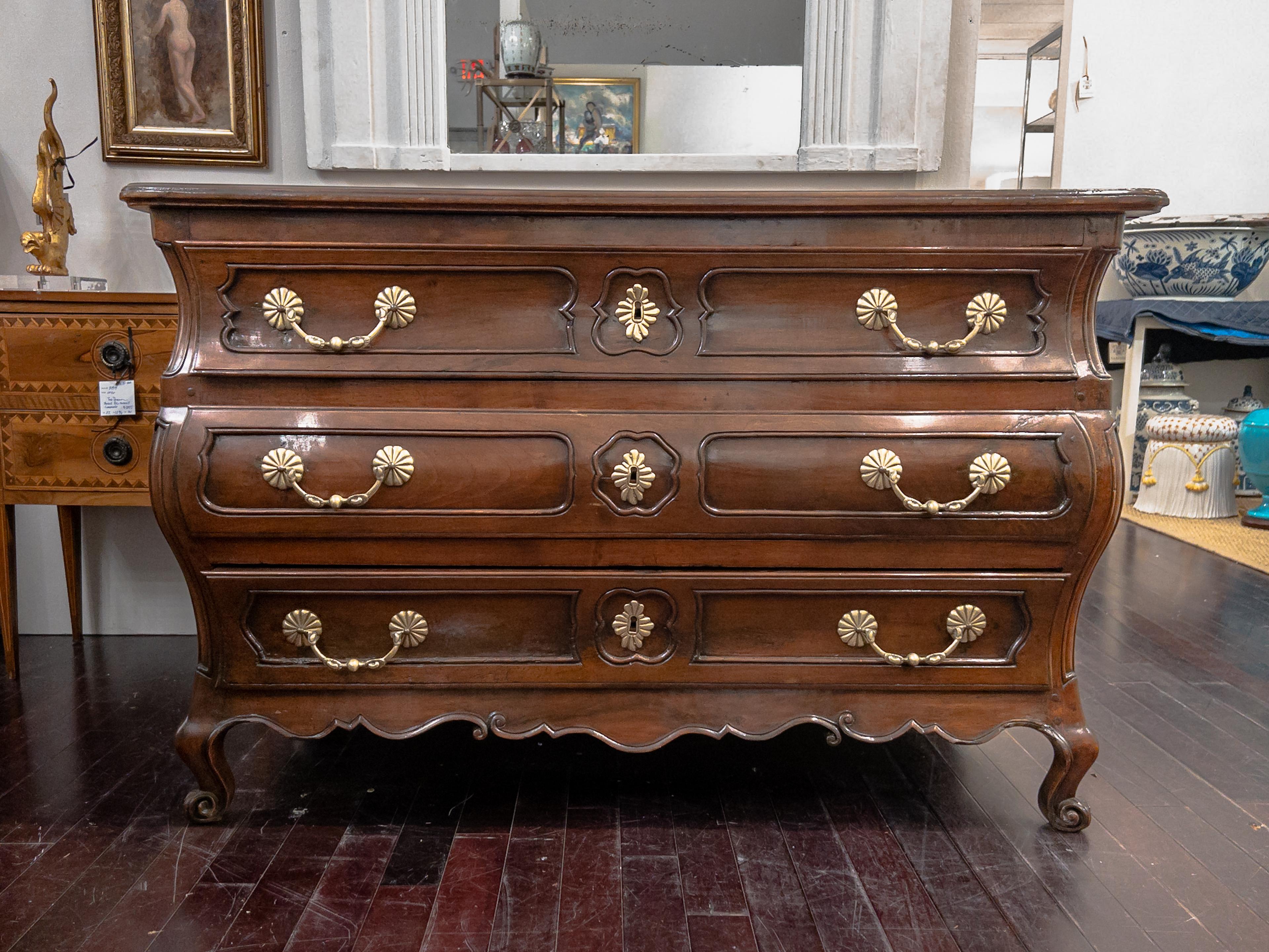 French Provincial 19th Century Three Drawer Provincial Commode For Sale