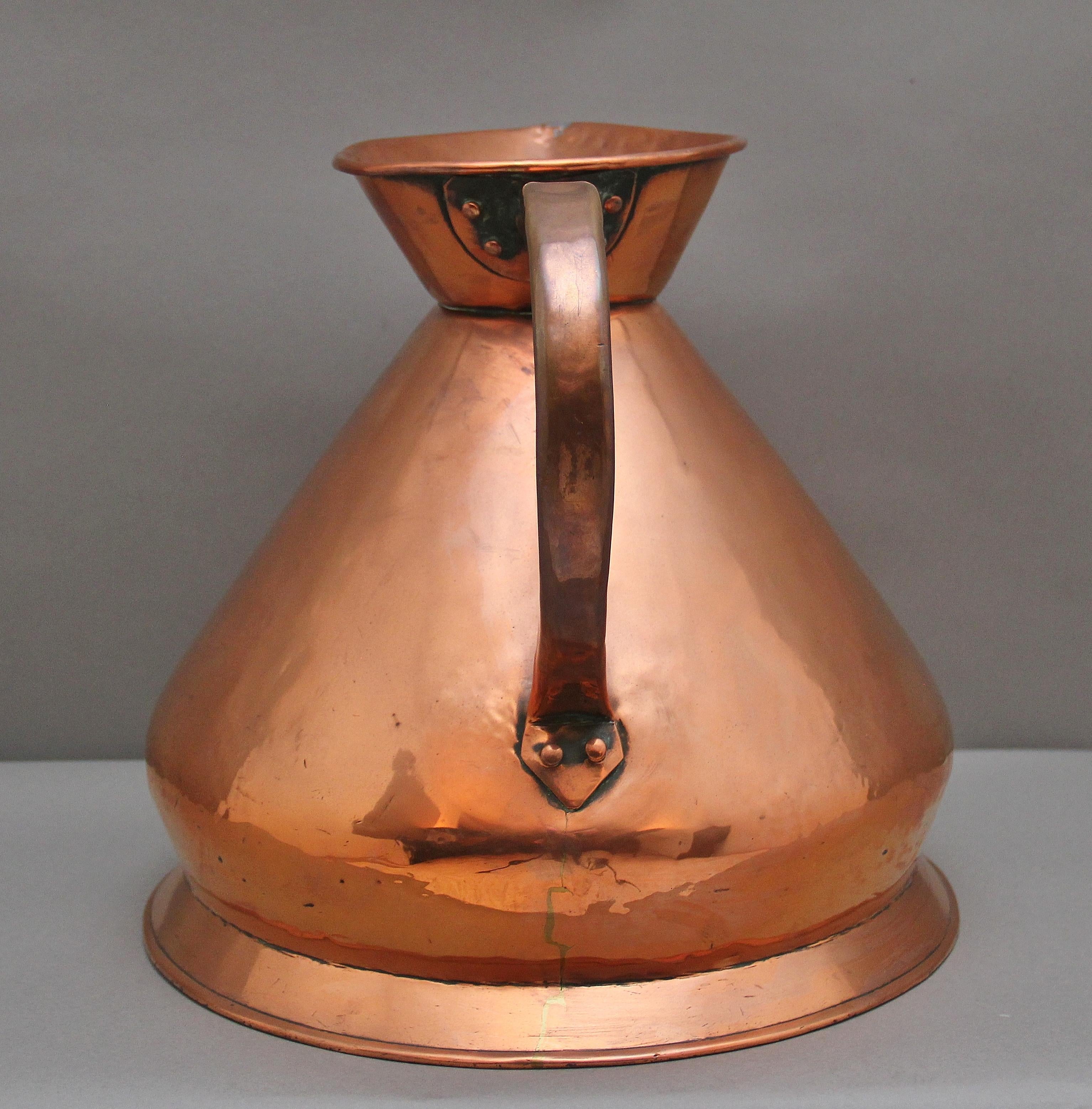 Victorian 19th Century three gallon Copper Measuring Jug