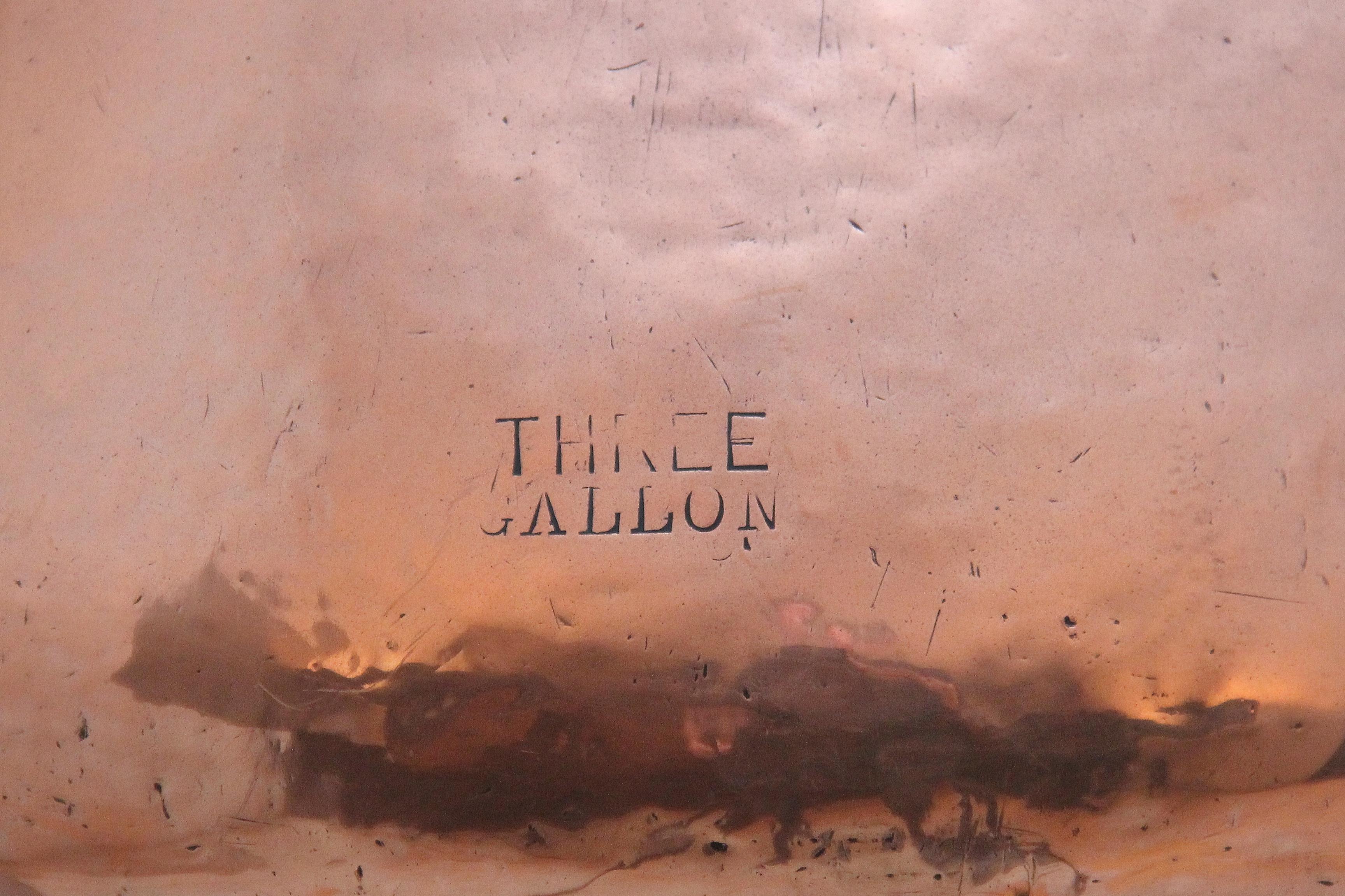 19th Century three gallon Copper Measuring Jug 1