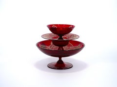 19th Century Three Murano Glass Decorative Compote