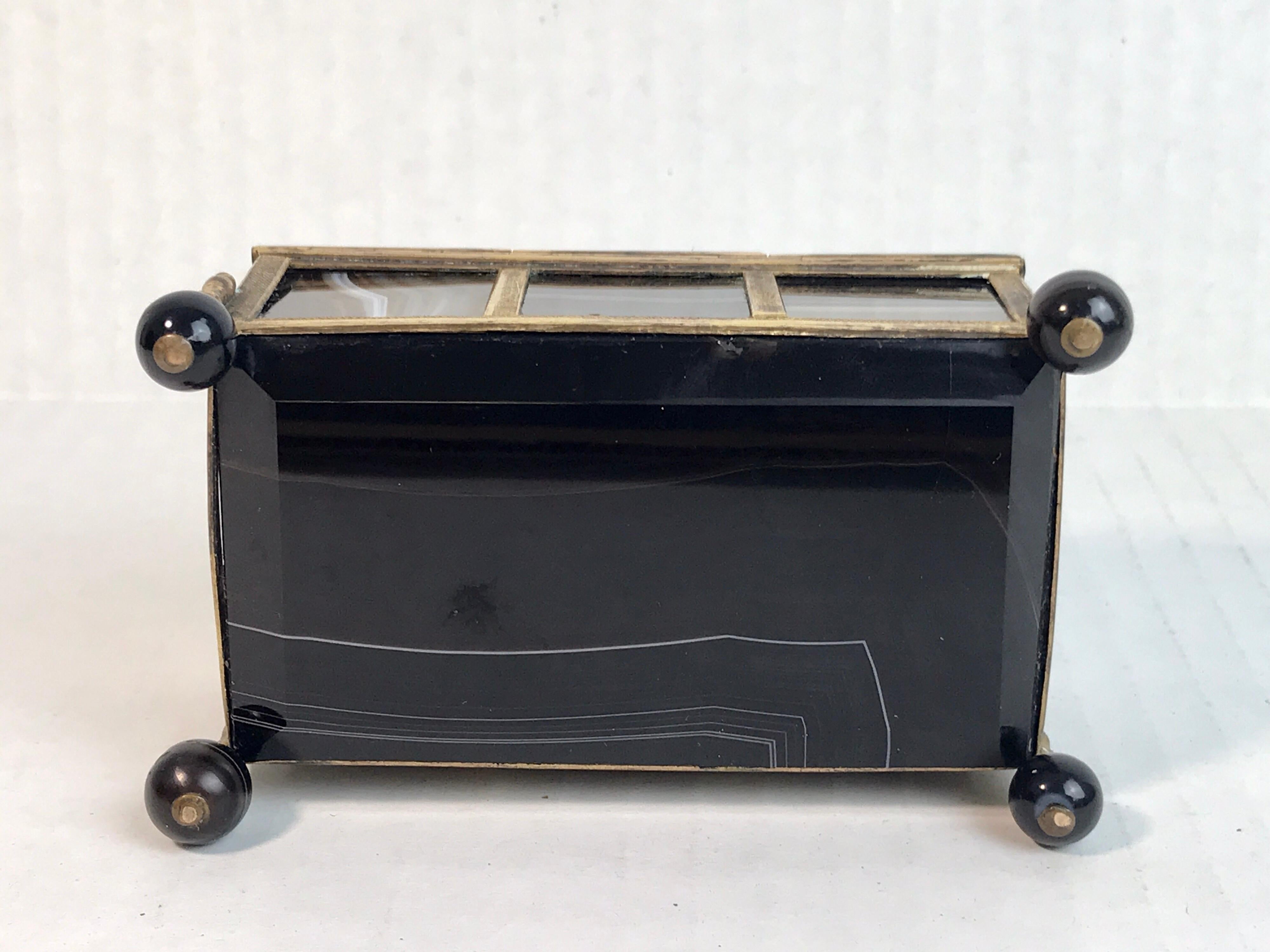 19th Century Three-Section Specimen Agate and Ormolu Box 8