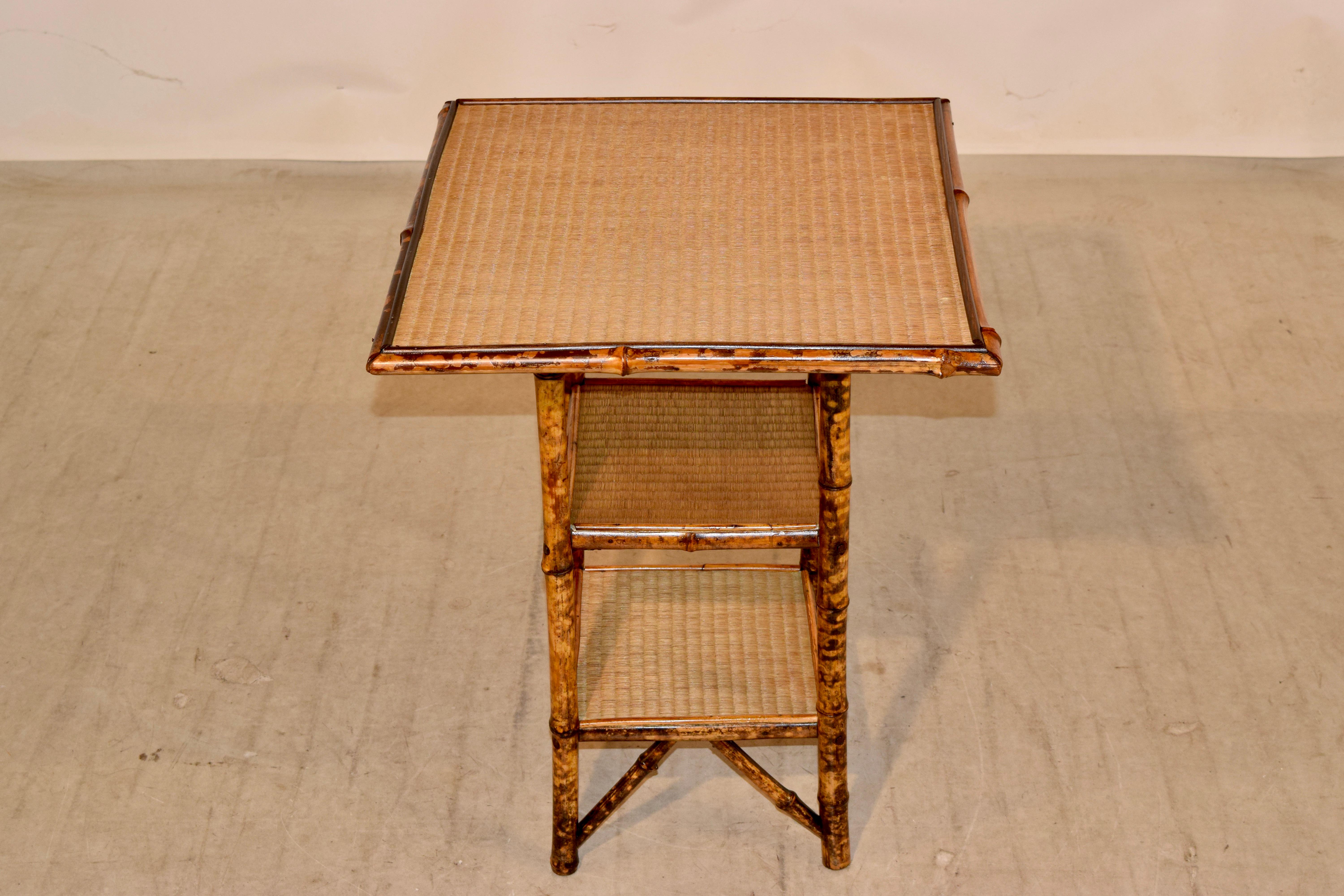 19th Century Three-Tier Bamboo Table 2