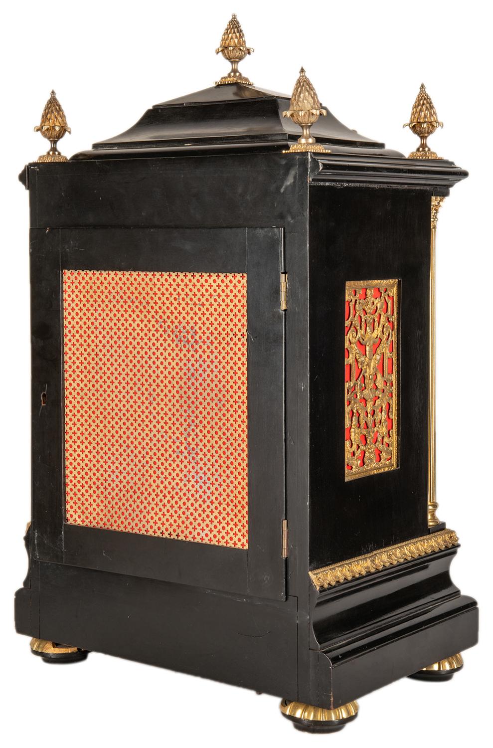 19th Century Three Train, Musical Bracket Clock., S.Smith+ Son, Strand, London 7