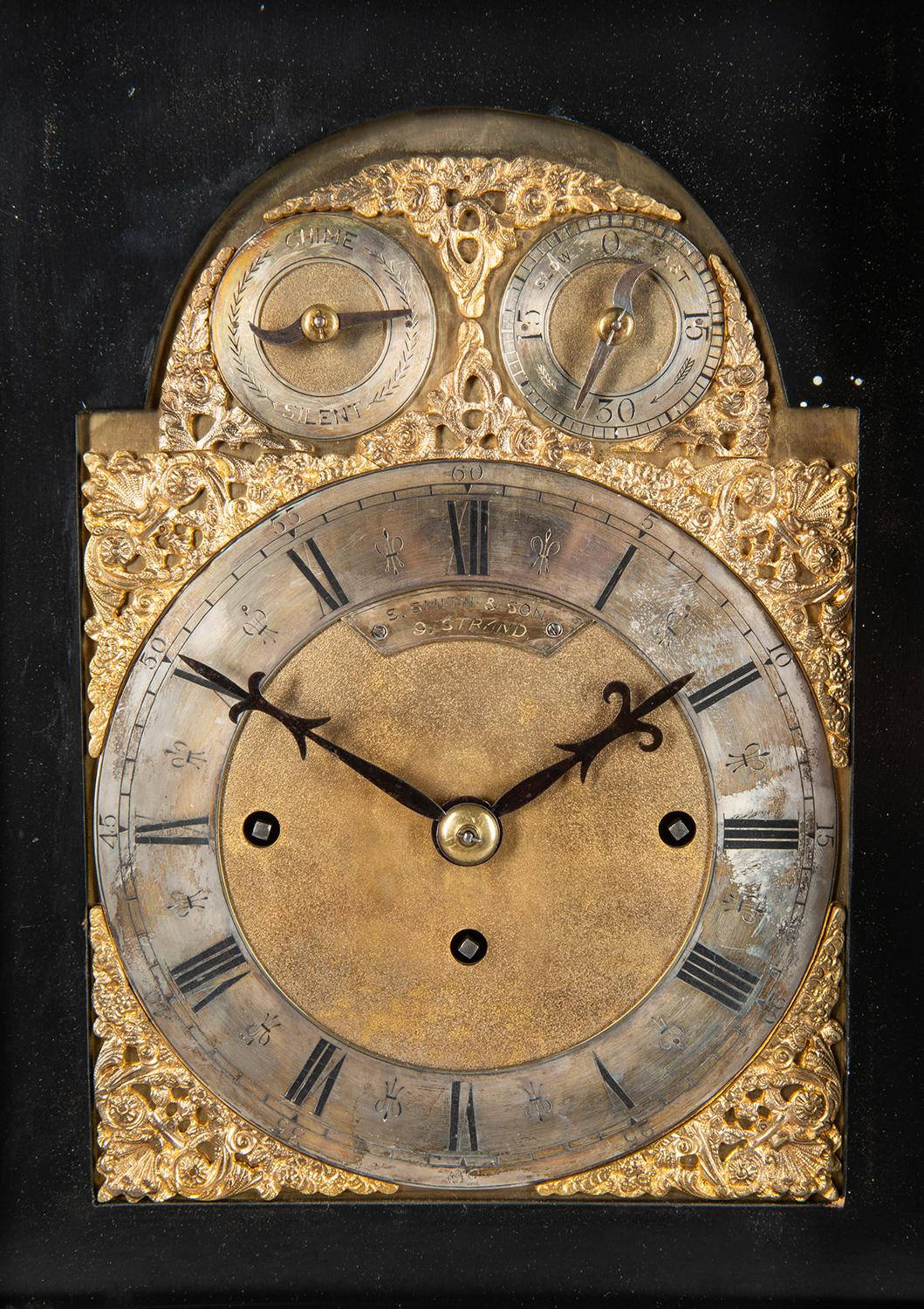 English 19th Century Three Train, Musical Bracket Clock., S.Smith+ Son, Strand, London
