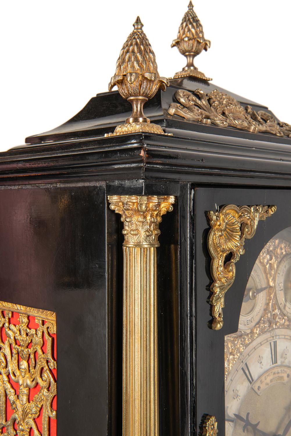 19th Century Three Train, Musical Bracket Clock., S.Smith+ Son, Strand, London In Good Condition In Brighton, Sussex