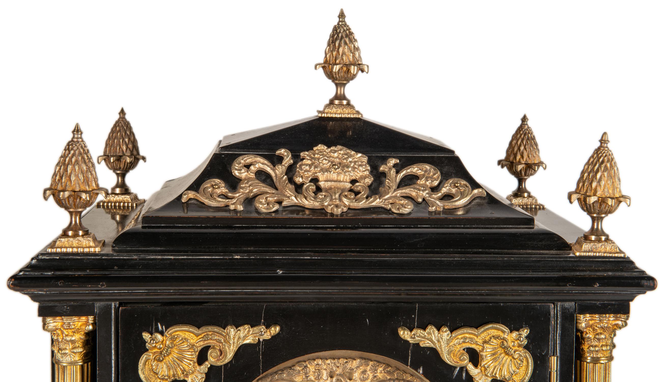 19th Century Three Train, Musical Bracket Clock., S.Smith+ Son, Strand, London 4